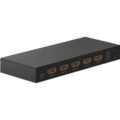 Goobay HDMI Umschalter - 4K @ 60Hz, Toslink & 3,5mm, Fernbedienung Goobay HDMI Umschalter - 4K @ 60Hz, Toslink & 3,5mm, Fernbedienung