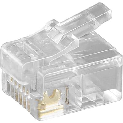 Connecteur de câble RJ-12 transparent Goobay 58626 - Connecteur de câble - Publicité Connecteur de câble RJ-12 transparent Goobay 58626 - Connecteur de câble - Publicité