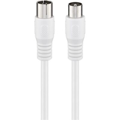 Câble coaxial Goobay 58810 5m Blanc Câble coaxial Goobay 58810 5m Blanc