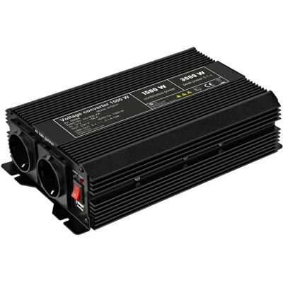 Goobay 58884 - Omformer, Sinus 1500W, Sort Goobay 58884 - Omformer, Sinus 1500W, Sort