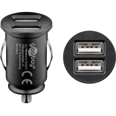 Goobay 58912 Dubbele USB Auto Lader - Zwart Goobay 58912 Dubbele USB Auto Lader - Zwart