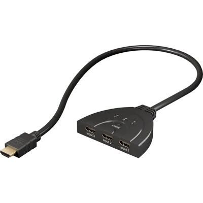 Hub HDMI Goobay 58971 - 3 Porte, 4K, 10 Gbps Hub HDMI Goobay 58971 - 3 Porte, 4K, 10 Gbps