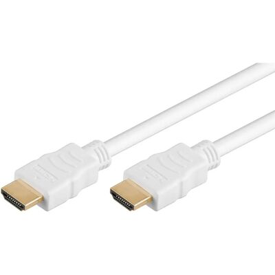 Goobay 61018 HDMI-Kabel - 1m - Weiß - Hochgeschwindigkeits Goobay 61018 HDMI-Kabel - 1m - Weiß - Hochgeschwindigkeits