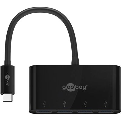 Goobay 61073 Concentrateur USB-C - 4 Ports, Noir - Publicité Goobay 61073 Concentrateur USB-C - 4 Ports, Noir - Publicité