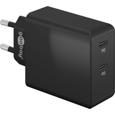 Goobay 61757 Mobiele Apparaatlader - Snel Opladen - Twee USB-C-poorten Goobay 61757 Mobiele Apparaatlader - Snel Opladen - Twee USB-C-poorten
