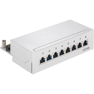 Goobay 62063 Patch Panel - RJ45 - Cat6a - S/UTP - Grau - Rackeinbau Goobay 62063 Patch Panel - RJ45 - Cat6a - S/UTP - Grau - Rackeinbau