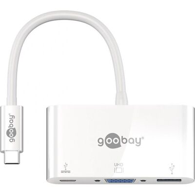 Docking station per laptop Goobay 62100 - Bianco - VGA, USB 3.0, USB-C Power Docking station per laptop Goobay 62100 - Bianco - VGA, USB 3.0, USB-C Power
