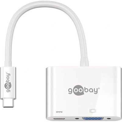 Goobay 62107 Adaptador USB-C a VGA - Blanco - Docking para Portátil Goobay 62107 Adaptador USB-C a VGA - Blanco - Docking para Portátil