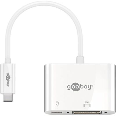 Goobay 62108 USB-C DVI Hub - White Goobay 62108 USB-C DVI Hub - White