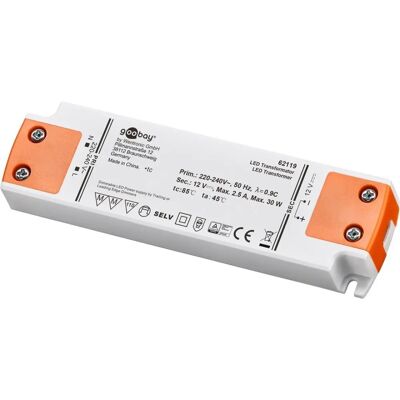 Goobay 62119 LED Controller - 12V DC 30W Dimmbar Slim Power Supply Goobay 62119 LED Controller - 12V DC 30W Dimmbar Slim Power Supply