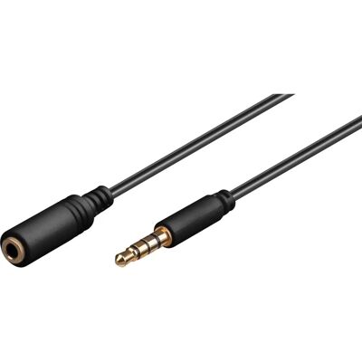 Goobay 62476 Audiokabel - 3,5mm Schwarz - 0,5m Goobay 62476 Audiokabel - 3,5mm Schwarz - 0,5m