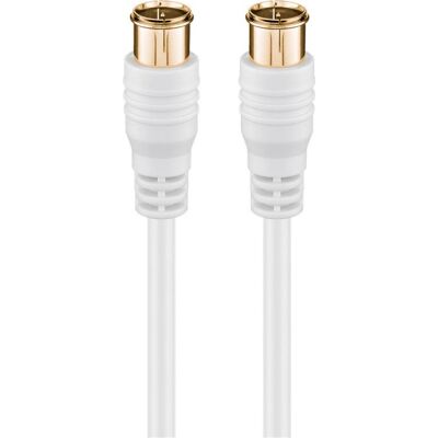Goobay 62744 câble coaxial Blanc - Câble Coaxial - Publicité Goobay 62744 câble coaxial Blanc - Câble Coaxial - Publicité