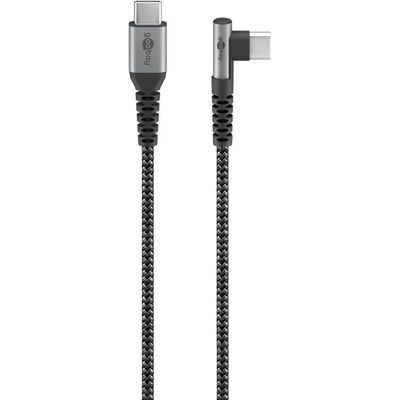 Goobay USB-C Kabel - 0,5m - Schwarz/Grau - USB 2.0 & 60W PD Goobay USB-C Kabel - 0,5m - Schwarz/Grau - USB 2.0 & 60W PD