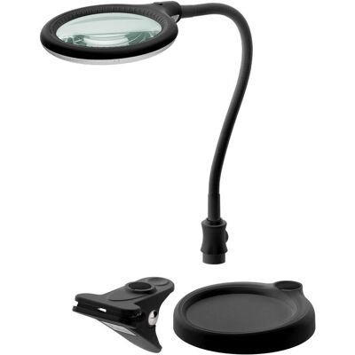 Lampa ingrandente LED Goobay 64990 - con supporto o morsetto, 6W, nero Lampa ingrandente LED Goobay 64990 - con supporto o morsetto, 6W, nero