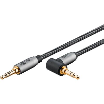 Goobay 65277 audio cable - 0.5m - Black/Silver - Audio Cable Goobay 65277 audio cable - 0.5m - Black/Silver - Audio Cable