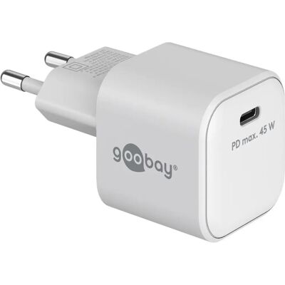 Goobay 65332 Wit Compact 45W USB-C Oplader - Oplader Goobay 65332 Wit Compact 45W USB-C Oplader - Oplader