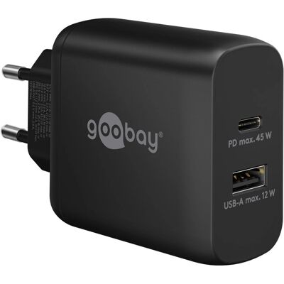 Chargeur Mobile Goobay 65411 - USB-C & USB-A, 45W Charge Rapide - Publicité Chargeur Mobile Goobay 65411 - USB-C & USB-A, 45W Charge Rapide - Publicité