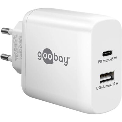 Goobay 65412 Wit Mobiel Oplader - Snelle Oplading voor Apparaten Goobay 65412 Wit Mobiel Oplader - Snelle Oplading voor Apparaten