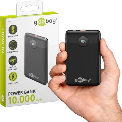 Goobay Power Bank Kompakt - 10.000mAh Bärbar laddare Goobay Power Bank Kompakt - 10.000mAh Bärbar laddare