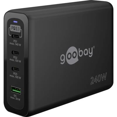 Goobay-240W-3USB-C-Anschlüsse-Multiport-Schnellladegerät Goobay-240W-3USB-C-Anschlüsse-Multiport-Schnellladegerät