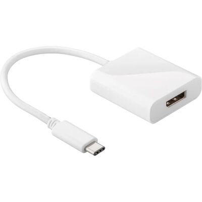 Goobay USB-C/DisplayPort Adapter - 4K UHD 60Hz - Weiß - Grafikkarten-Adapter Goobay USB-C/DisplayPort Adapter - 4K UHD 60Hz - Weiß - Grafikkarten-Adapter