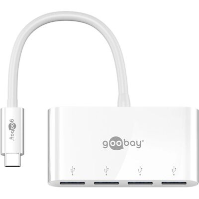 Goobay 66274 USB-C Multiport Dock - 4x USB 3.0 - White - Laptop Dock Goobay 66274 USB-C Multiport Dock - 4x USB 3.0 - White - Laptop Dock