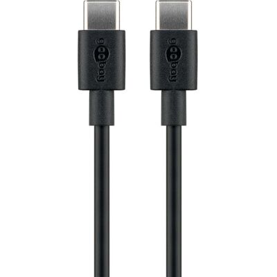 Câble USB-C Goobay - 0,5m - Noir - USB 2.0 - Publicité Câble USB-C Goobay - 0,5m - Noir - USB 2.0 - Publicité