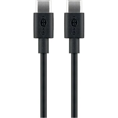 Wentronic Modell 66318 - USB-C Kabel - 1m - Svart - USB Type-C Wentronic Modell 66318 - USB-C Kabel - 1m - Svart - USB Type-C