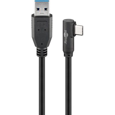 Cabo USB-C para USB-A Goobay 2m - Preto - USB 3.2 Gen 1 Cabo USB-C para USB-A Goobay 2m - Preto - USB 3.2 Gen 1