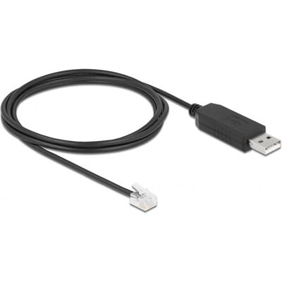 DeLOCK 66736 Cable Gender Changer - RJ-12 USB 2.0 Type-A Black DeLOCK 66736 Cable Gender Changer - RJ-12 USB 2.0 Type-A Black