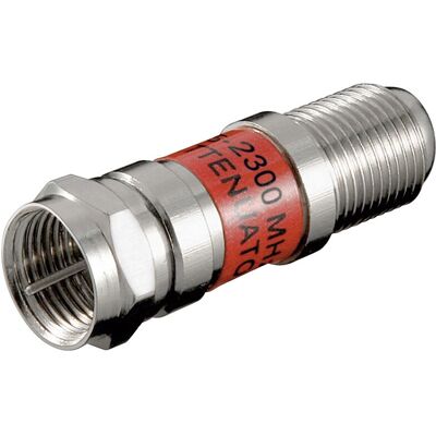 Goobay 67152 Connettore Coassiale - Attenuatore 10dB per Satellite Goobay 67152 Connettore Coassiale - Attenuatore 10dB per Satellite