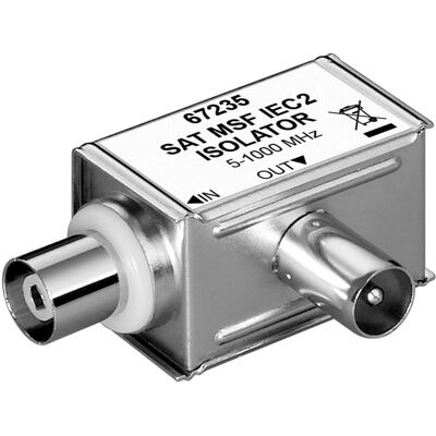 Raccord de changement de genre pour câble coaxial Goobay 67235 - Argent - Publicité Raccord de changement de genre pour câble coaxial Goobay 67235 - Argent - Publicité