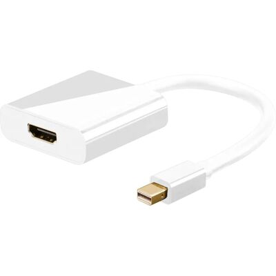 Goobay Mini DisplayPort to HDMI - 0,1m - Valkoinen Goobay Mini DisplayPort to HDMI - 0,1m - Valkoinen