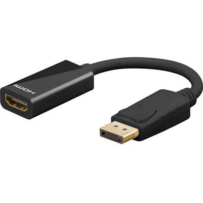 Goobay DisplayPort zu HDMI Adapterkabel - 0,1m - Schwarz Goobay DisplayPort zu HDMI Adapterkabel - 0,1m - Schwarz