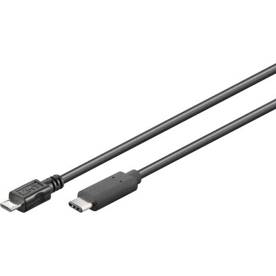 Goobay USB-kaapeli - Micro-USB B:stä USB C:hen - Musta Goobay USB-kaapeli - Micro-USB B:stä USB C:hen - Musta