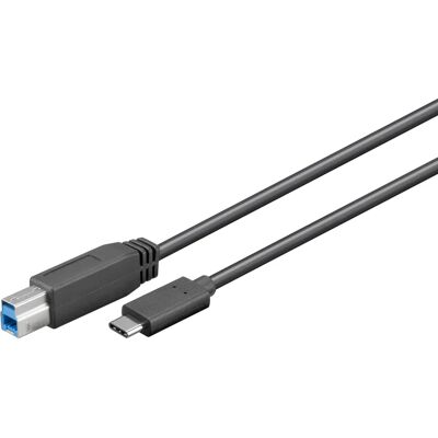 Goobay USB-kaapeli - 1m - Musta - Tukee SuperSpeed USB 3.2 Gen 1 - B: stä C: hen Goobay USB-kaapeli - 1m - Musta - Tukee SuperSpeed USB 3.2 Gen 1 - B: stä C: hen