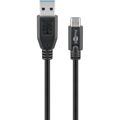 Goobay USB Kabel - 0,5m - Schwarz - Unterstützt USB 3.2 Gen 1 Goobay USB Kabel - 0,5m - Schwarz - Unterstützt USB 3.2 Gen 1