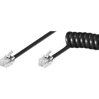 Goobay 68002 Telefonkabel - 4m - Schwarz Goobay 68002 Telefonkabel - 4m - Schwarz