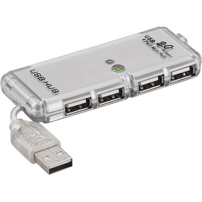 Goobay 68879 USB-Hub 4 Anschlüsse Grau - USB 2.0 Hochgeschwindigkeit Goobay 68879 USB-Hub 4 Anschlüsse Grau - USB 2.0 Hochgeschwindigkeit