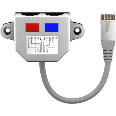 Goobay Model 68909 Ethernet & ISDN Y-Adapter - 0,15m Goobay Model 68909 Ethernet & ISDN Y-Adapter - 0,15m