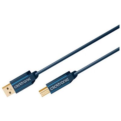 ClickTronic USB 2.0 Kabel 3m Blau - Drucker/Scanner ClickTronic USB 2.0 Kabel 3m Blau - Drucker/Scanner