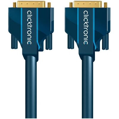 Clicktronic 5m DVI-D Verbindung DVI Kabel Blau - DVI Kabel Clicktronic 5m DVI-D Verbindung DVI Kabel Blau - DVI Kabel