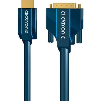 ClickTronic 7,5m HDMI/DVI sovitinkaapeli DVI-D Sininen - Sovitinkaapeli HDMI/DVI ClickTronic 7,5m HDMI/DVI sovitinkaapeli DVI-D Sininen - Sovitinkaapeli HDMI/DVI