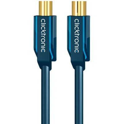 ClickTronic Antennen Kabel - Blau - 5m - Hochwertiges Koaxial ClickTronic Antennen Kabel - Blau - 5m - Hochwertiges Koaxial
