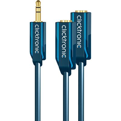 ClickTronic Audio Cable - 0.1m Blue - Stereo Jack ClickTronic Audio Cable - 0.1m Blue - Stereo Jack