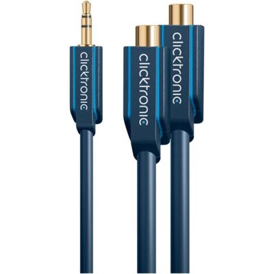 ClickTronic Blau 0,1m Audiokabel - Stereo, RCA & 3,5mm Adapter ClickTronic Blau 0,1m Audiokabel - Stereo, RCA & 3,5mm Adapter