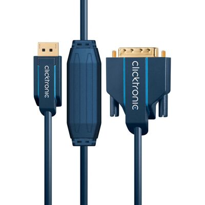 Adaptateur de câble vidéo ClickTronic 70728 1m DisplayPort DVI-D Bleu - Adaptateur câble vidéo Adaptateur de câble vidéo ClickTronic 70728 1m DisplayPort DVI-D Bleu - Adaptateur câble vidéo