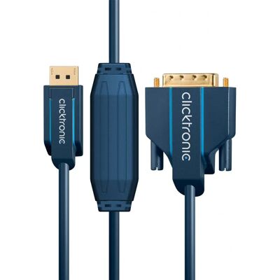 ClickTronic 70729 Adaptateur câble vidéo - 2m DisplayPort DVI Bleu - Publicité ClickTronic 70729 Adaptateur câble vidéo - 2m DisplayPort DVI Bleu - Publicité