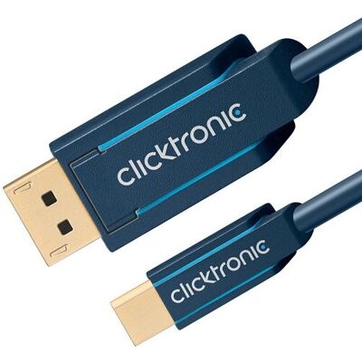 ClickTronic 70737 DisplayPort-kaapeli - 1m, Sininen, Kulta ClickTronic 70737 DisplayPort-kaapeli - 1m, Sininen, Kulta