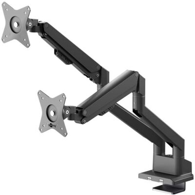 Support double écran Goobay avec ressort à gaz - Ergonomique, Ajustable, VESA - Publicité Support double écran Goobay avec ressort à gaz - Ergonomique, Ajustable, VESA - Publicité